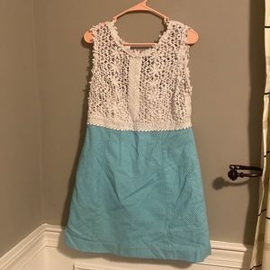 Lilly Pulitzer breakers lace shirt dress size 14